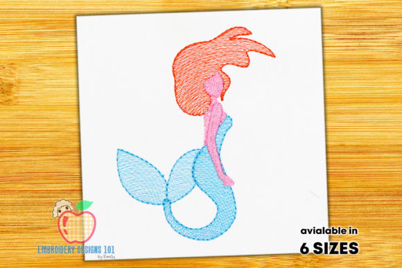 Beautiful Mermaid Sketch: A Holiday Embroidery Review
