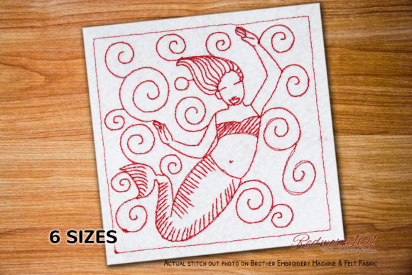 Dancing Mermaid Pattern Redwork: An Etsy Seller Review
