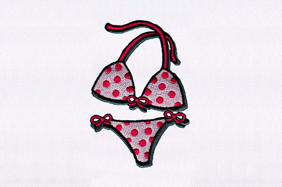 Dot Printed Swimsuit: A Holiday Embroidery Review