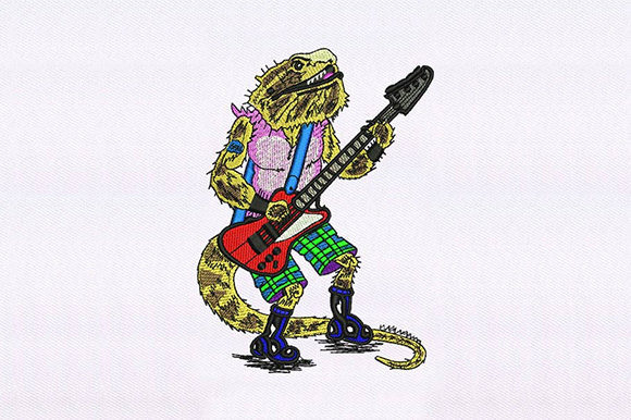 Guitarist Iguana: A Seasonal Embroidery Review