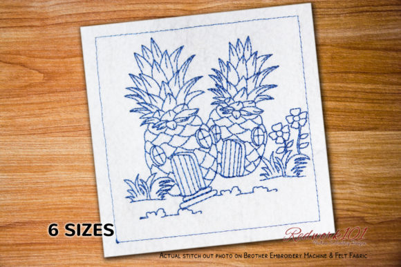 Pineapple House in Garden Redwork Review