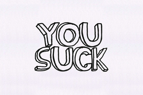You Suck Text: A Holiday Embroidery Design Review